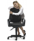 Bürodrehstuhl COMFORT I, anthrazit / schwarz, mit Armlehnen, bis 110kg, ohne Kopfstütze