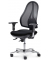 Bürodrehstuhl COMFORT NET DELUXE, schwarz/schwarz / chrom, mit Armlehnen, bis 110kg, ohne Kopfstütze