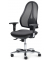 Bürodrehstuhl COMFORT NET DELUXE, schwarz/schwarz / chrom, mit Armlehnen, bis 110kg, ohne Kopfstütze