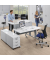 Sitz-Steh-Schreibtisch Comfort MULTI M, elektrisch höhenverstellbar, 65,5-103,5cm (H), 180x80cm (BxT), rechteckig, lichtgrau / s
