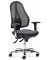 Bürodrehstuhl COMFORT NET DELUXE, schwarz/anthrazit / chrom, mit Armlehnen, bis 110kg, ohne Kopfstütze