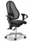 Bürodrehstuhl SITNESS 40 NET, schwarz/anthrazit / chrom, mit Armlehnen, bis 110kg, ohne Kopfstütze