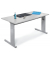 Schreibtisch Comfort M MULTI M, manuell höhenverstellbar, 64-84cm (H), 160x80cm (BxT), rechteckig, lichtgrau / silber
