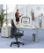 Schreibtisch Comfort M MULTI M, manuell höhenverstellbar, 64-84cm (H), 160x80cm (BxT), rechteckig, lichtgrau / silber
