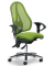 Bürodrehstuhl SITNESS 40 NET, grün/grün / chrom, mit Armlehnen, bis 110kg, ohne Kopfstütze
