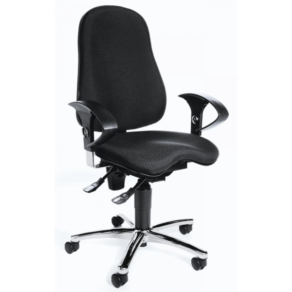 4251635600547 - Bürodrehstuhl SITNESS 40 schwarz chrom mit Armlehnen bis 110kg ohne Kopfstütze 4251635600547 Deskin 4251635600547 - Bürodrehstuhl SITNESS 40 schwarz chrom mit Armlehnen bis 110kg ohne Kopfstütze 4251635600547 Deskin
