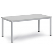 Besprechungstisch 259700, 72cm (H), 160x80cm (BxT), 6 Personen, rechteckig, lichtgrau / silber