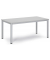 Besprechungstisch BASE-MODUL Q, 72cm (H), 160x80cm (BxT), 6 Personen, rechteckig, lichtgrau / silber