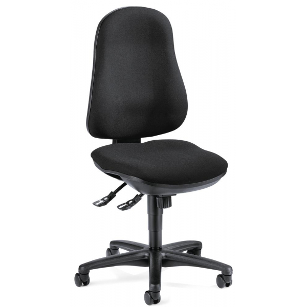 4251635600875 - Bürodrehstuhl COMFORT I schwarz   schwarz bis 110kg ohne Kopfstütze 4251635600875 Deskin