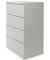 H&auml;ngeregistraturschrank 208033 Base L, lichtgrau, 4 Schubladen, 2-bahnig