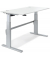 Sitz-Steh-Schreibtisch Comfort MULTI M, elektrisch höhenverstellbar, 65,5-103,5cm (H), 180x80cm (BxT), rechteckig, weiß / silber