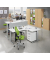 Sitz-Steh-Schreibtisch Comfort MULTI M, elektrisch höhenverstellbar, 65,5-103,5cm (H), 180x80cm (BxT), rechteckig, weiß / silber