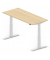 Sitz-Steh-Schreibtisch Comfort MULTI M pro, elektrisch h&ouml;henverstellbar, 64-130cm (H), 180x80cm (BxT), rechteckig, buche / silbe