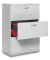 H&auml;ngeregistraturschrank 268338 MULTI M pro, lichtgrau, 3 Schubladen, 2-bahnig