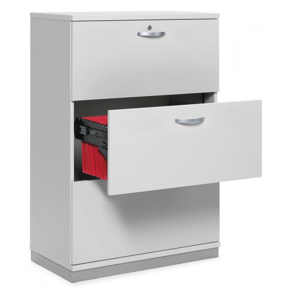 Deskin Hängeregistraturschrank 268338 MULTI M pro, lichtgrau, 3 Schubladen, 2-bahnig 4251635601261 Deskin