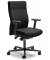 Bürodrehstuhl D001, schwarz / schwarz, bis 110kg, ohne Kopfstütze