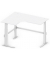 Sitz-Steh-Schreibtisch Comfort Multi M, elektrisch höhenverstellbar, 65,5-130,5cm (H), 180x140cm (BxT), L-Form, lichtgrau / silb