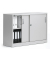 Schiebet&uuml;renschrank BASE L 220750, abschlie&szlig;bar, 2 OH, lichtgrau, 120x85x42cm (BxHxT)