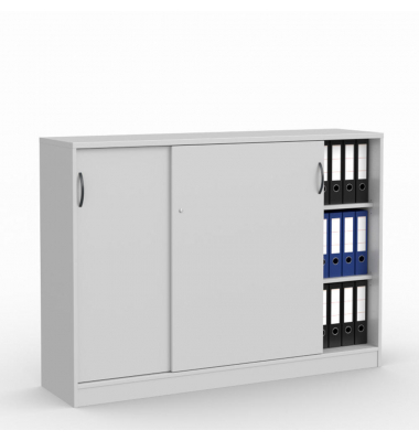 Schiebet&uuml;renschrank MULTI M 273440, abschlie&szlig;bar, 2x3 OH, lichtgrau, 160x114,5x42cm (BxHxT)