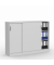 Schiebet&uuml;renschrank MULTI M 273440, abschlie&szlig;bar, 2x3 OH, lichtgrau, 160x114,5x42cm (BxHxT)