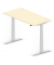 Sitz-Steh-Schreibtisch Comfort MULTI M pro, elektrisch h&ouml;henverstellbar, 64-130cm (H), 160x80cm (BxT), rechteckig, ahorn / silbe