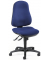 Bürodrehstuhl COMFORT I, blau / schwarz, bis 110kg, ohne Kopfstütze