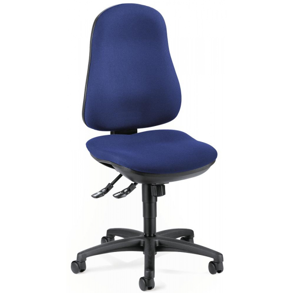 4251635601971 - Bürodrehstuhl COMFORT I blau   schwarz bis 110kg ohne Kopfstütze 4251635601971 Deskin
