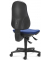 Bürodrehstuhl COMFORT I, blau / schwarz, bis 110kg, ohne Kopfstütze