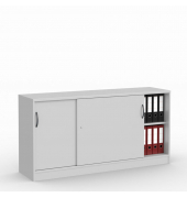 Schiebet&uuml;renschrank MULTI M 273432, abschlie&szlig;bar, 2x2 OH, lichtgrau, 160x80,5x42cm (BxHxT)