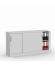 Schiebet&uuml;renschrank MULTI M 273432, abschlie&szlig;bar, 2x2 OH, lichtgrau, 160x80,5x42cm (BxHxT)