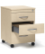 Rollcontainer 257968, ahorn, 3 Schubladen, Holz, abschlie&szlig;bar
