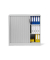 Rollladenschrank MULTI M 267197, abschlie&szlig;bar, 3 OH, lichtgrau/alusilber, 120x114,5x42cm (BxHxT)