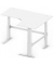 Sitz-Steh-Schreibtisch Comfort MULTI M, elektrisch h&ouml;henverstellbar, 65,5-130,5cm (H), 180x140cm (BxT), L-Form, lichtgrau / silb