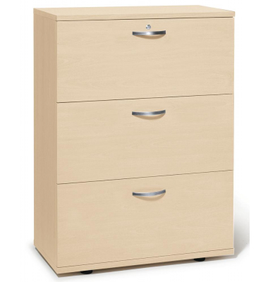 H&auml;ngeregistraturschrank 268336 MULTI M pro, ahorn, 3 Schubladen, 2-bahnig