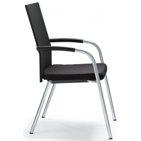 4251635602275 - Besucher- und Konferenzstuhl RIVA 4 schwarz dunkelgrau chrom mit Armlehnen 4-Fuß-Gestell 4251635602275 Deskin 4251635602275 - Besucher- und Konferenzstuhl RIVA 4 schwarz dunkelgrau chrom mit Armlehnen 4-Fuß-Gestell 4251635602275 Deskin
