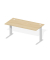 Schreibtisch Comfort M MULTI M, manuell höhenverstellbar, 64-84cm (H), 160x80cm (BxT), rechteckig, buche / silber