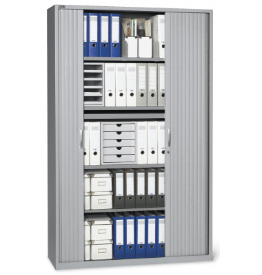 Rollladenschrank CONCEPT LINE 270263, abschlie&szlig;bar, 5 OH, alusilber, 120x190x42cm (BxHxT)