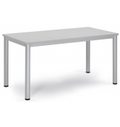 Besprechungstisch 259688, 72cm (H), 140x70cm (BxT), 6 Personen, rechteckig, lichtgrau / silber