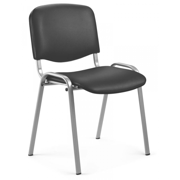 4251635603210 - Besucherstuhl ISO schwarz silber ohne Armlehnen 4-Fuß-Gestell 4251635603210 Deskin 4251635603210 - Besucherstuhl ISO schwarz silber ohne Armlehnen 4-Fuß-Gestell 4251635603210 Deskin