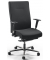 Bürodrehstuhl CONTROL 24, schwarz / silber, mit Armlehnen, bis 200kg, ohne Kopfstütze