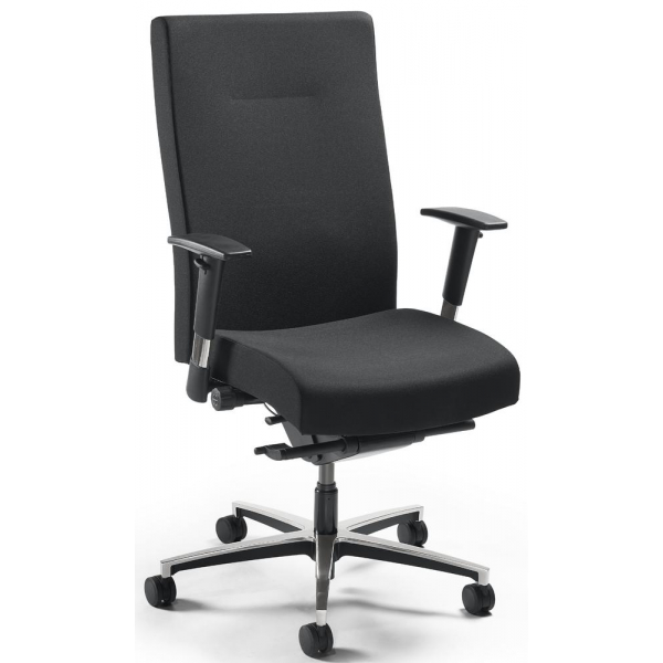 4251635603302 - Bürodrehstuhl CONTROL 24 schwarz silber mit Armlehnen bis 200kg ohne Kopfstütze 4251635603302 Deskin 4251635603302 - Bürodrehstuhl CONTROL 24 schwarz silber mit Armlehnen bis 200kg ohne Kopfstütze 4251635603302 Deskin