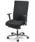 Bürodrehstuhl CONTROL 24, schwarz / silber, mit Armlehnen, bis 200kg, ohne Kopfstütze