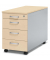 Rollcontainer 270262, ahorn, 4 Schubladen, Stahl/Holz, abschlie&szlig;bar
