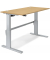 Sitz-Steh-Schreibtisch BASIC MULTI M, elektrisch höhenverstellbar, 72,5-114cm (H), 120x80cm (BxT), rechteckig, buche / silber