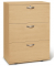 H&auml;ngeregistraturschrank 268337 MULTI M pro, buche, 3 Schubladen, 2-bahnig