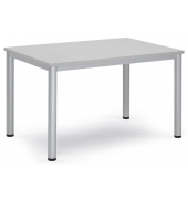 Besprechungstisch 259685, 72cm (H), 120x80cm (BxT), 6 Personen, rechteckig, lichtgrau / silber