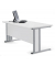 Schreibtisch Basic MULTI M, 74cm (H), 160x80cm (BxT), rechteckig, lichtgrau / silber