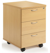 Rollcontainer 273367, buche, 3 Schubladen, Holz, abschlie&szlig;bar