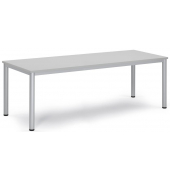 Besprechungstisch 259706, 72cm (H), 200x80cm (BxT), 8 Personen, rechteckig, lichtgrau / silber