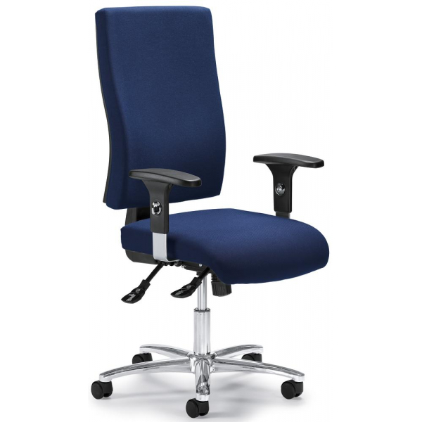 4251635603562 - Bürodrehstuhl COMFORT R BIG DELUXE dunkelblau chrom mit Armlehnen bis 110kg ohne Kopfstütze 4251635603562 Deskin 4251635603562 - Bürodrehstuhl COMFORT R BIG DELUXE dunkelblau chrom mit Armlehnen bis 110kg ohne Kopfstütze 4251635603562 Deskin